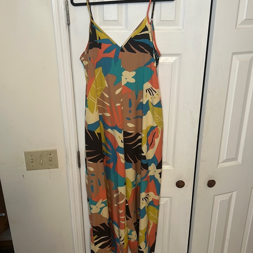 Tropical Floral Jumpsuit Size XL